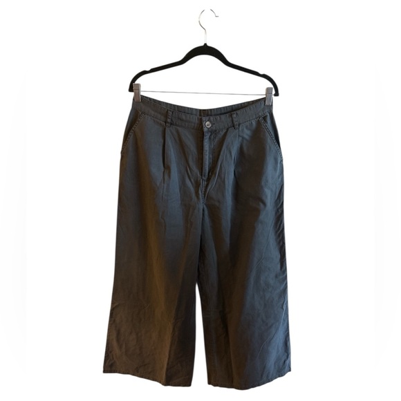 Double Zero Pleated High Rise Wide Leg Pants Black Pockets Womens Size Large - Picture 4 of 11